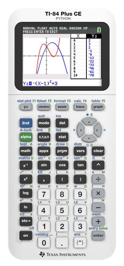 TI-84 Plus CE Graphing Calculator, Trinomial Teal