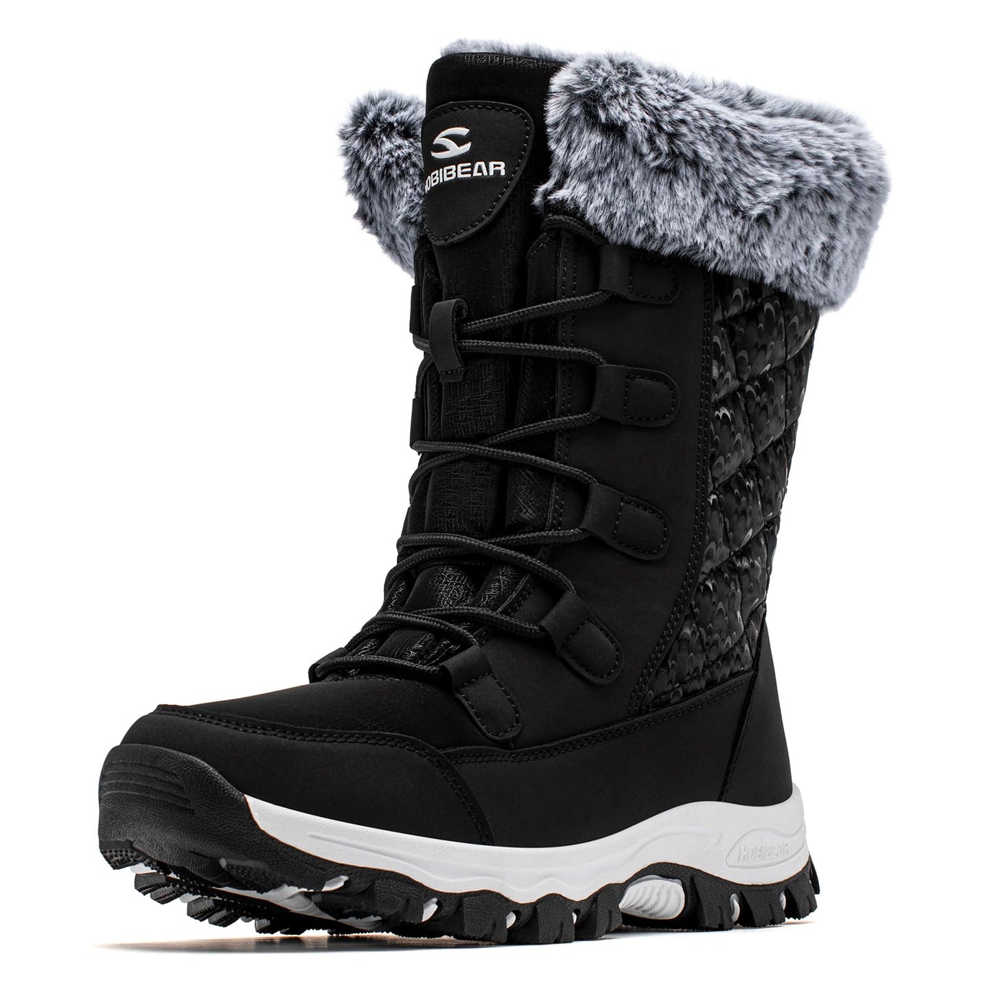 HOBIBEAR Women's Winter Snow Boots Waterproof Lightweight Warm Faux Fur Lined Mid-Calf Booties