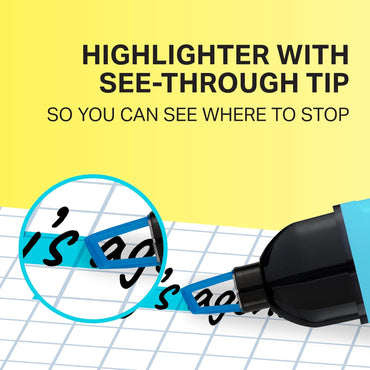 SHARPIE Clear View Highlighter Chisel Tip Fluorescent And Pastel Highlighters See Through Tip Highlighter Marker Set Tank Assorted Colors 8 Count