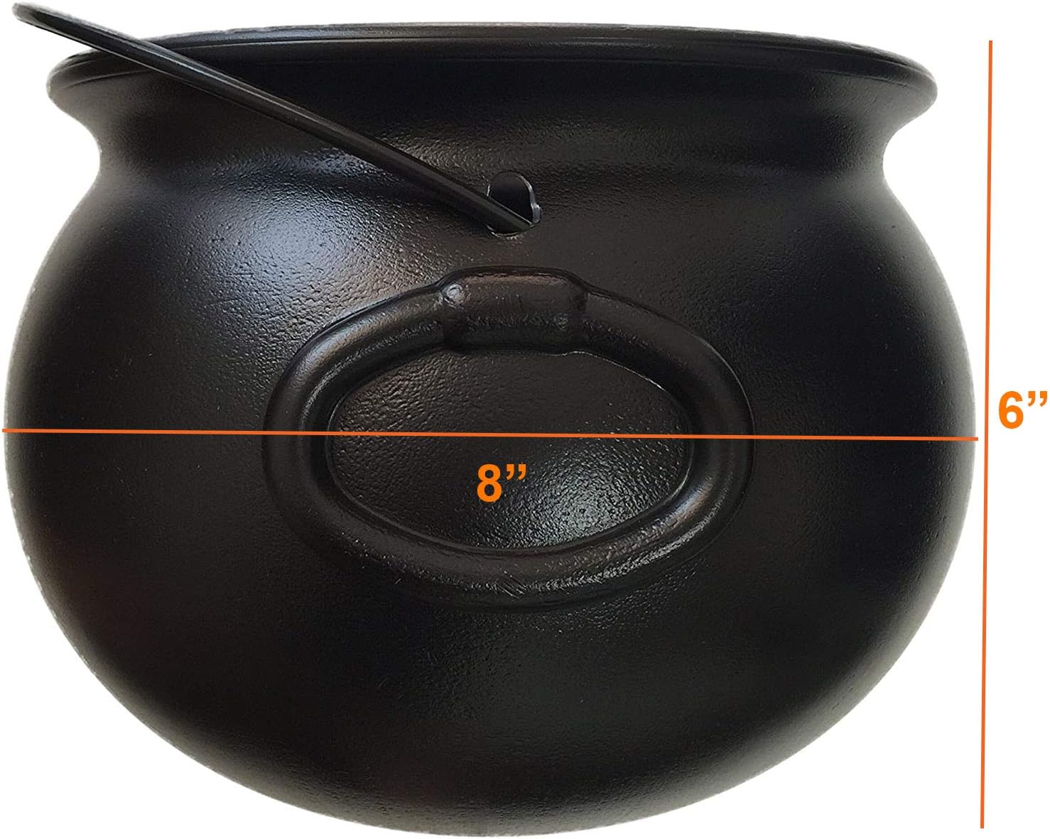GiftExpress 8" Black Cauldron Bucket – Halloween Candy Bowl, Trick or Treat, St. Patrick's Pot of Gold Decor, Witch Kettle for Party Supplies