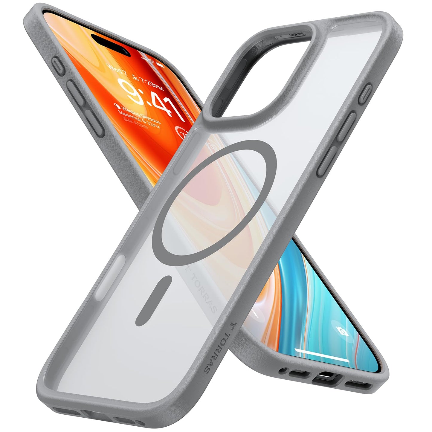 TORRAS Stronger Magnetic & Shockproof for iPhone 17 Pro Max Case, Fit for MagSafe, Military Grade Drop Protection, Camera Control, DIY Button, Slim for iPhone 17 Pro Max Case Translucent Deep Blue