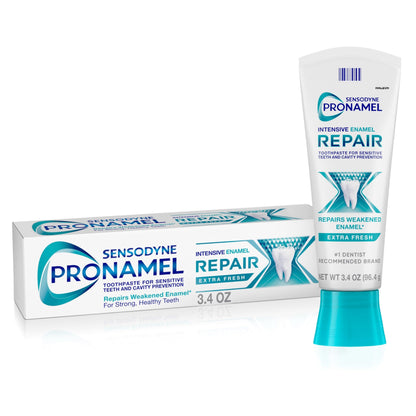 Sensodyne Pronamel Intensive Enamel Repair Toothpaste for Sensitive Teeth, to Reharden and Strengthen Enamel, Clean Mint - 3.4 Ounces
