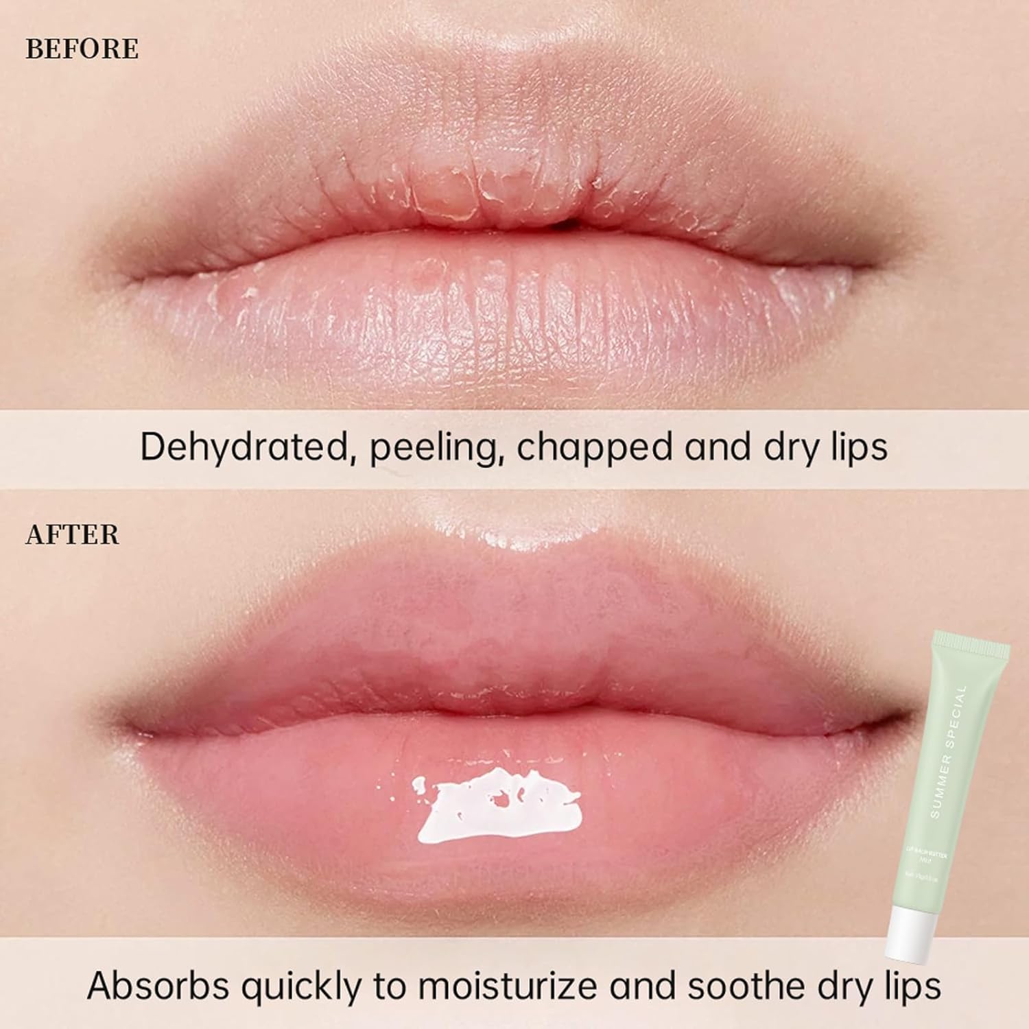 Summer Special Lip Butter Balm - Ultra-Hydrating, Nourishing Lip Care with Natural Ingredients, Shea Butter & Olive Oil, Soothes & Softens Dry Lips (4PCS, 0.5 Fl Oz (Pack of 4))