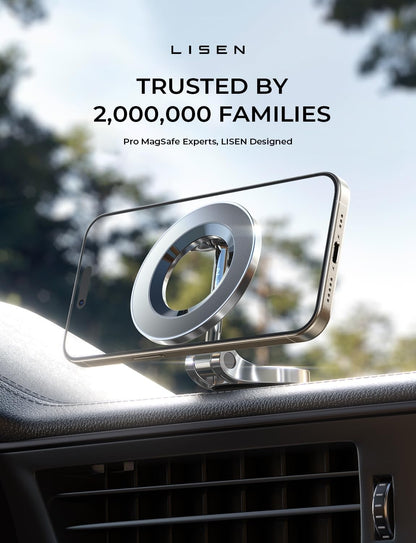 LISEN for Magsafe Car Mount, Ultra Magnetic Dashboard Phone Holder, Car Accessories for iPhone 16 Pro Max,Gifts for Men Women Him Her, Fit for iPhone16 Pro/Pro Max 15 14 13 12