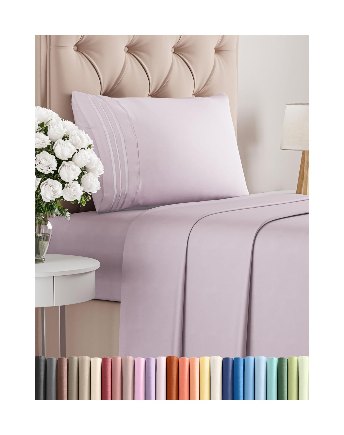 Queen Size 4 Piece Sheet Set - Comfy Breathable & Cooling Bed Sheets Set - Hotel Luxury Bedding for Women, Men, Kids, Teens, Boys & Girls - Deep Pockets, Ultra-Soft, Wrinkle Free - Oeko-Tex - Black