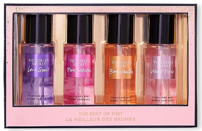 Victoria's Secret Fragrance Mist Collection 4 Piece Mini Gift Set, Assorted Scents