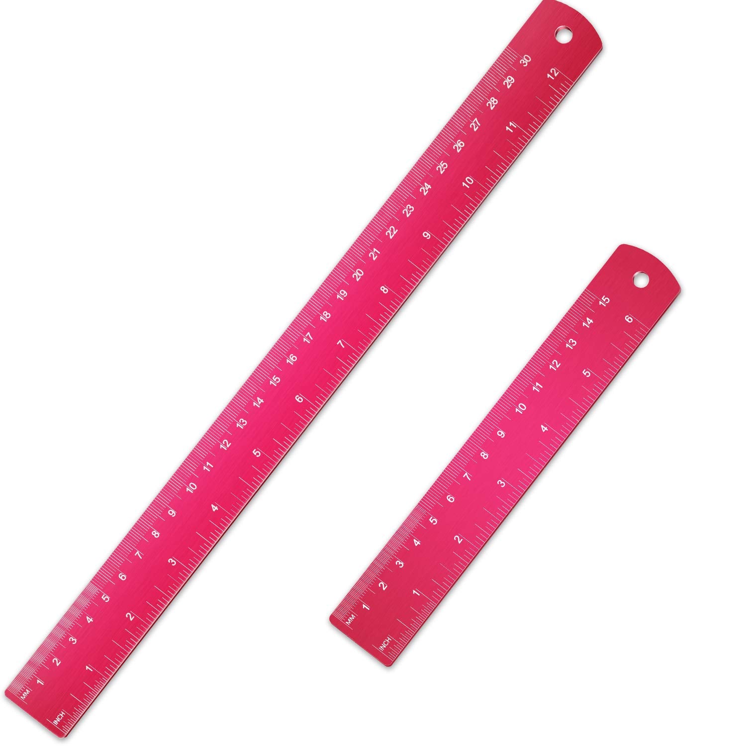 Eboot Stainless 2 Pack Steel Ruler 6 Inch and 12 Inch Metal Rule Kit with Conversion Table