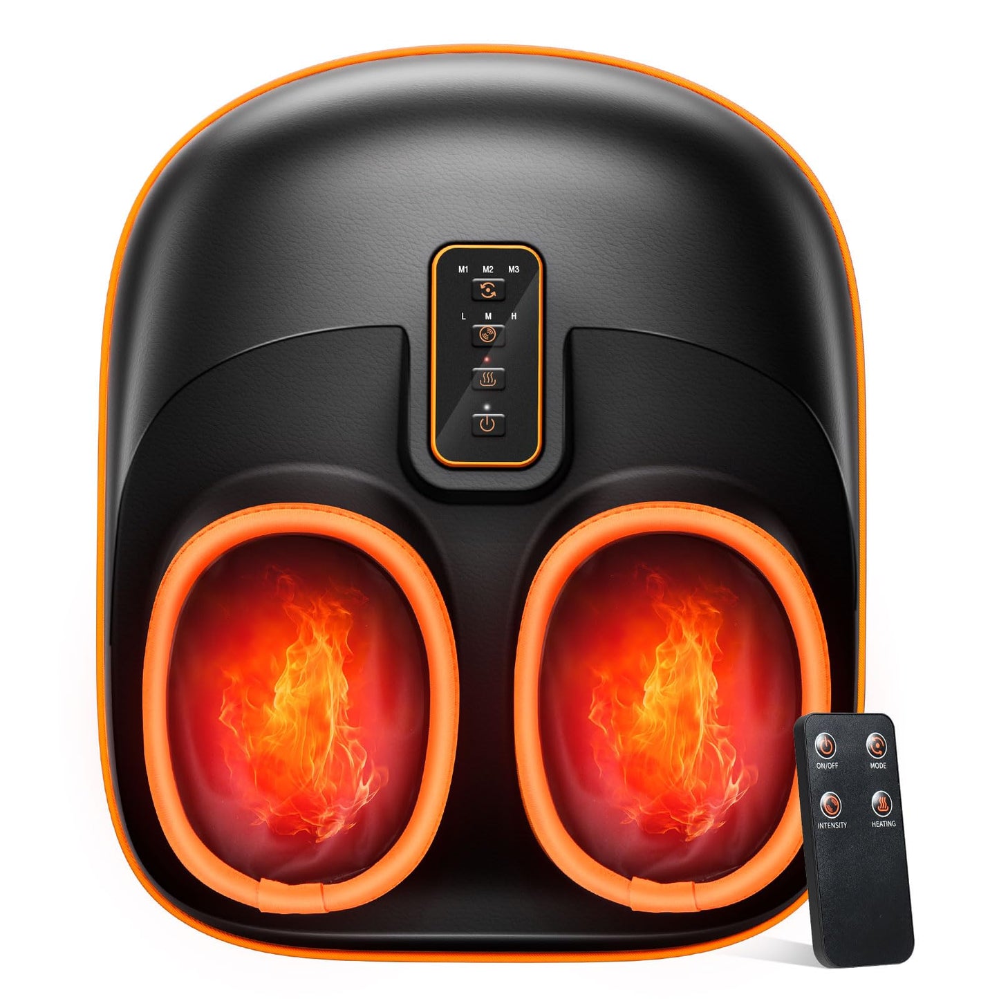 Foot Massager Machine with Heat, Upgrade 6 Airbags 29 Nodes Deep Rolling, Compression, Ankle Kneading, Shiatsu Foot Massager for Neuropathy Plantar Fasciitis, Gifts for Men Women Fits Up to 13"