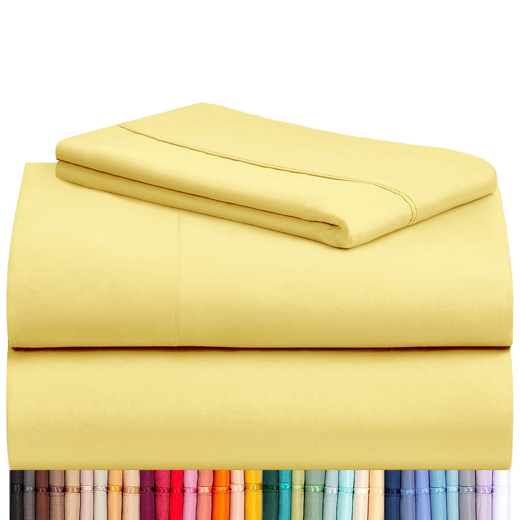 LuxClub 4 PC Queen Sheet Set, Breathable Luxury Bed Sheets, Deep Pockets Wrinkle Free Cooling Sheets Machine Washable Hotel Bedding Silky Soft - Teal Queen