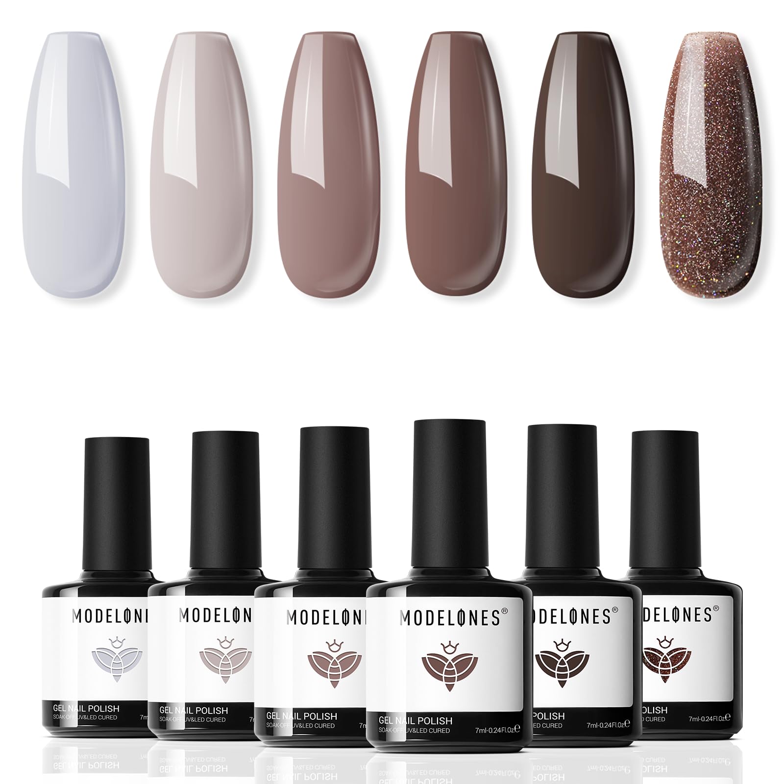 modelones Christmas Gel Nail Polish Set, 6 Colors Cat Eye Red Green Glitter Gold Silver Winter Gel Polish Kit with Magnet Nail Stickers Soak Off Led Nail Art Manicure Salon DIY New Year Holiday Gifts