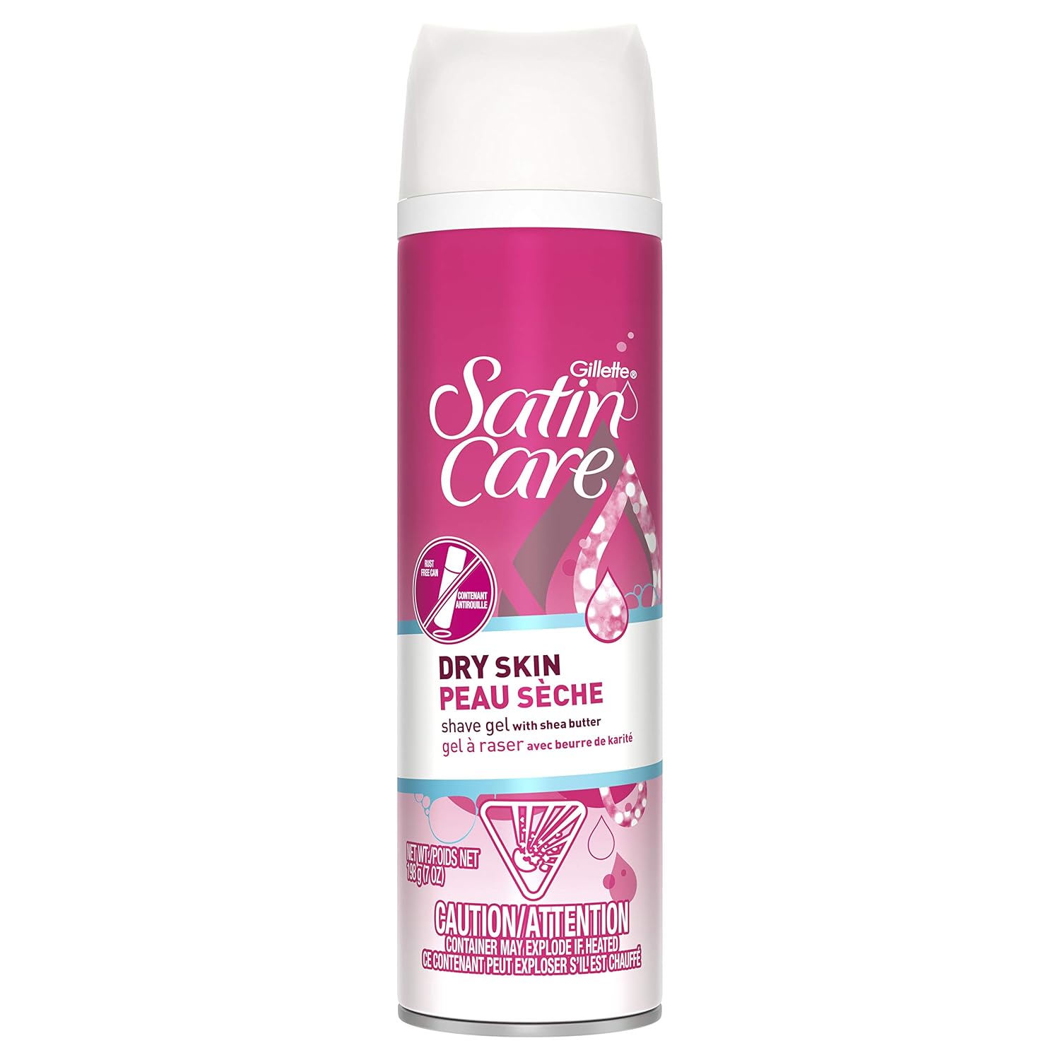 Gillette Satin Care Dry Skin Shaving Gel, 7 oz