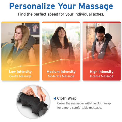 Etekcity Cordless Neck Massager for Pain Relief Deep Tissue, Shiatsu Shoulder Massager with Heat, Massage Tools for Back, Trapezius, Lymphatic Drainage, Relaxation Therapy for Him&Her,Women,Men,Cadeo