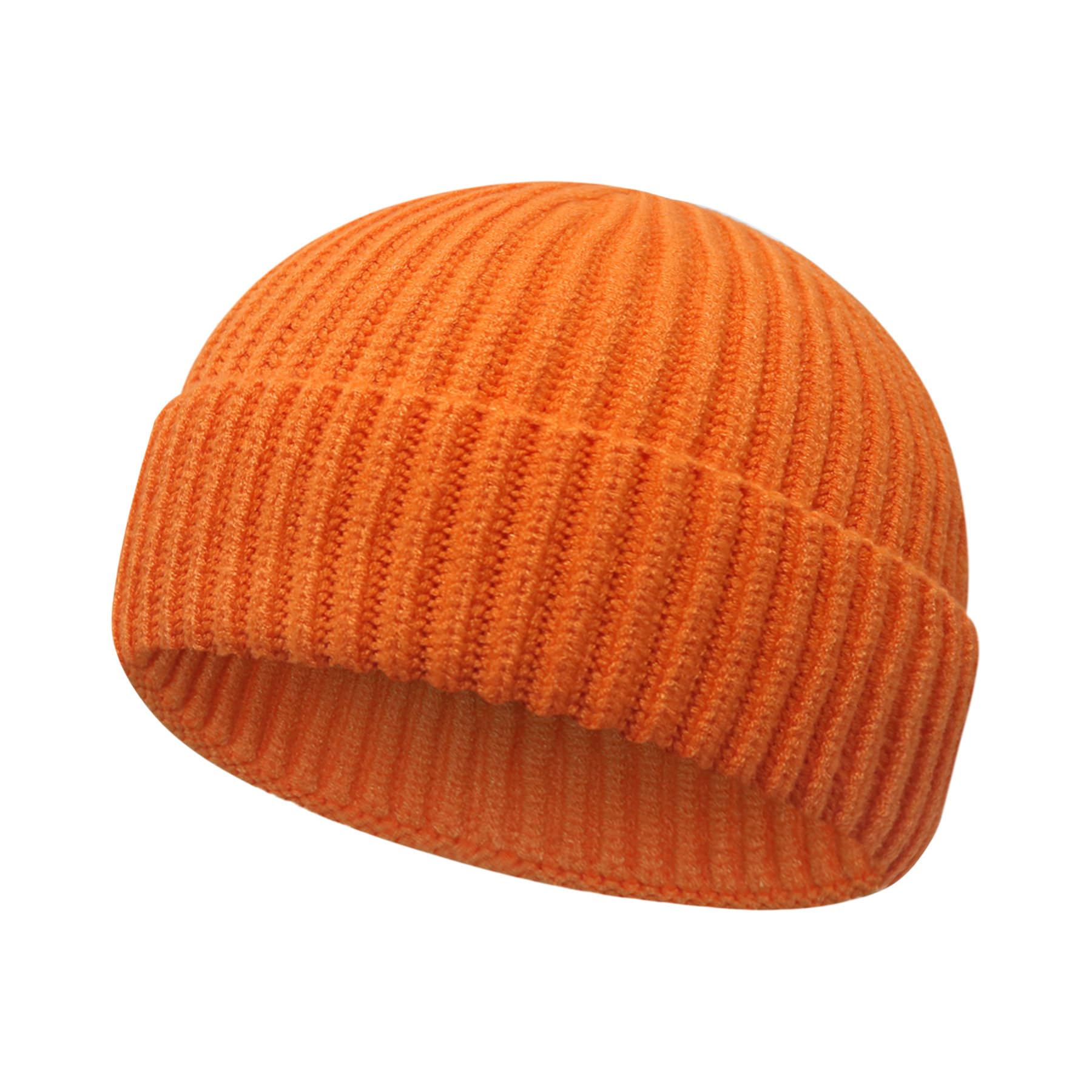 Wool Fisherman Beanies for Men Women Short Cuff Knit Beanie Winter Warm Hats Trawler Hat Stylish Watch Cap