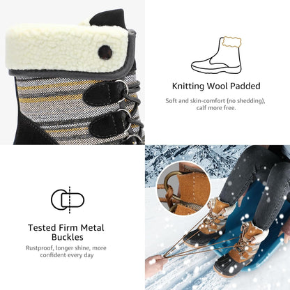 STQ Womens Winter Duck Boots Waterproof Cold Weather Snow Boots