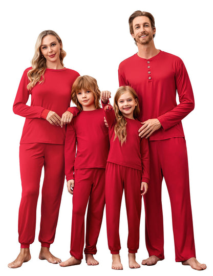 Ekouaer Family Christmas Pajamas Matching Sets Womens Mens Pjs Long Sleeve Sleepwear Holiday Lounge Sets