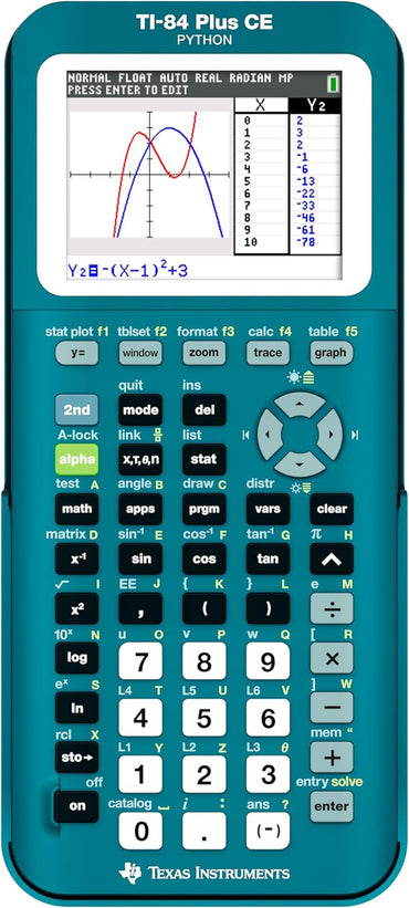 TI-84 Plus CE Graphing Calculator, Trinomial Teal