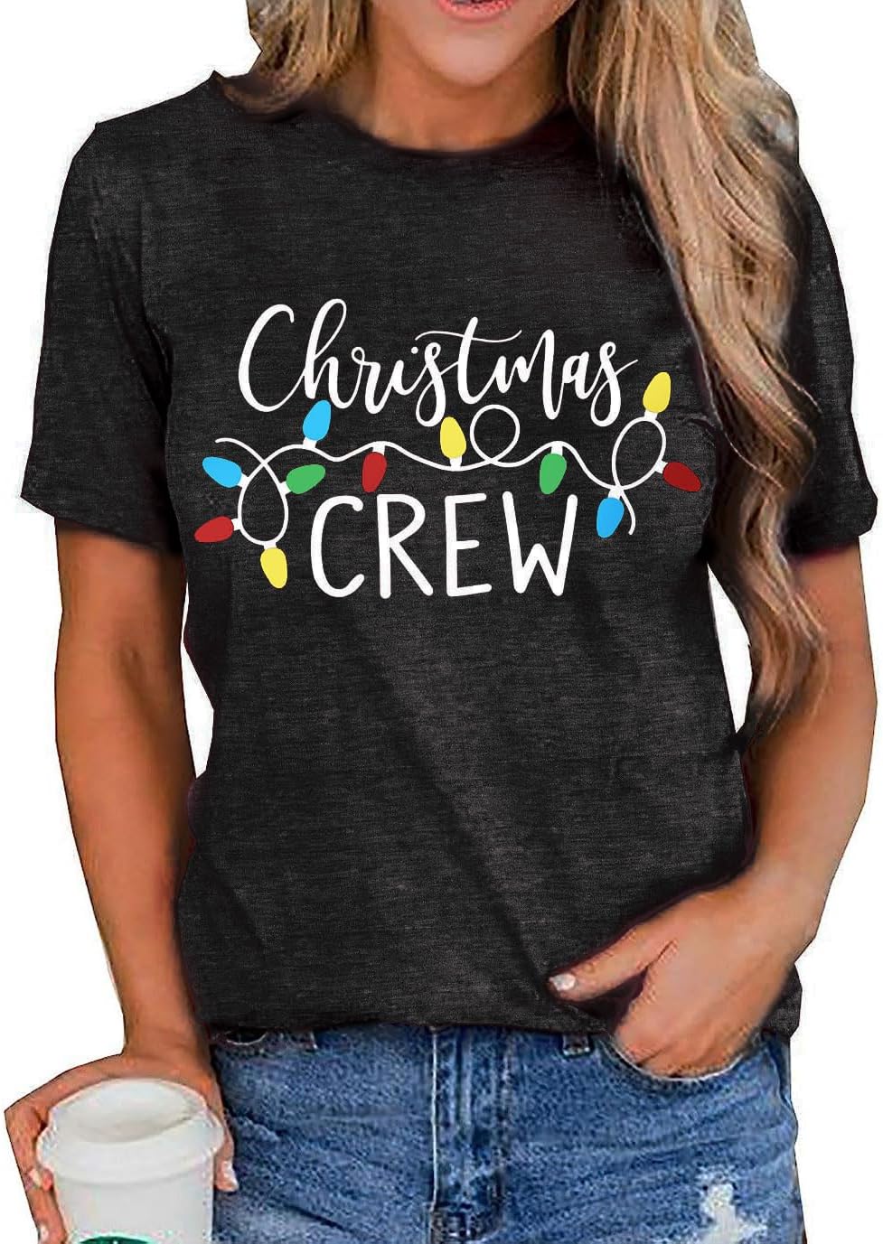 Christmas Shirts for Women:Merry Christmas T-Shirt Xmas Tree Casual Short Sleeve Tee Tops