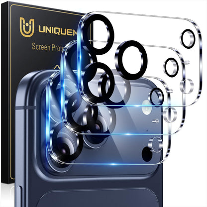 UniqueMe Compatible for 3 Pack iPhone 17 Pro Camera Lens Protector - [Drop Protection] 9H Tempered Glass Camera Cover Screen [Update New Version]【Not for 17 Pro Max】