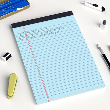 5pcs Colored Note Pads 5x8 College Ruled Small Legal Pads Paper Notepads 5 Pack Study Back Writing Pads 5 x 8 Paper Pads Perforated Narrow Ruled Pads of Paper