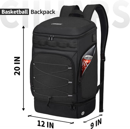 Basketball Backpack Basketball Bag Large Sports Bag with Separate Ball holder & Shoes compartment, Best for Basketball, Soccer,Volleyball,Gym