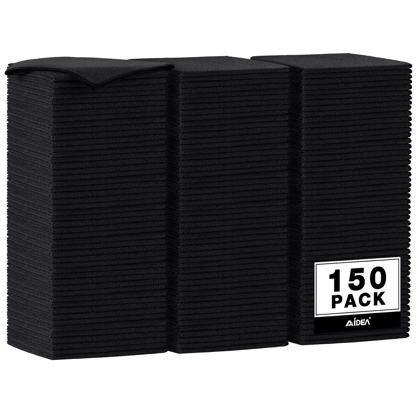 AIDEA Microfiber Cleaning Cloth, 50PK, Microfiber Towels for Cars, Premium Wash Cloths, Dusting Cloth Cleaning Rags, Absorbent Towels for SUVs, House, Kitchen, Window, Cleaning Supplies12×12"