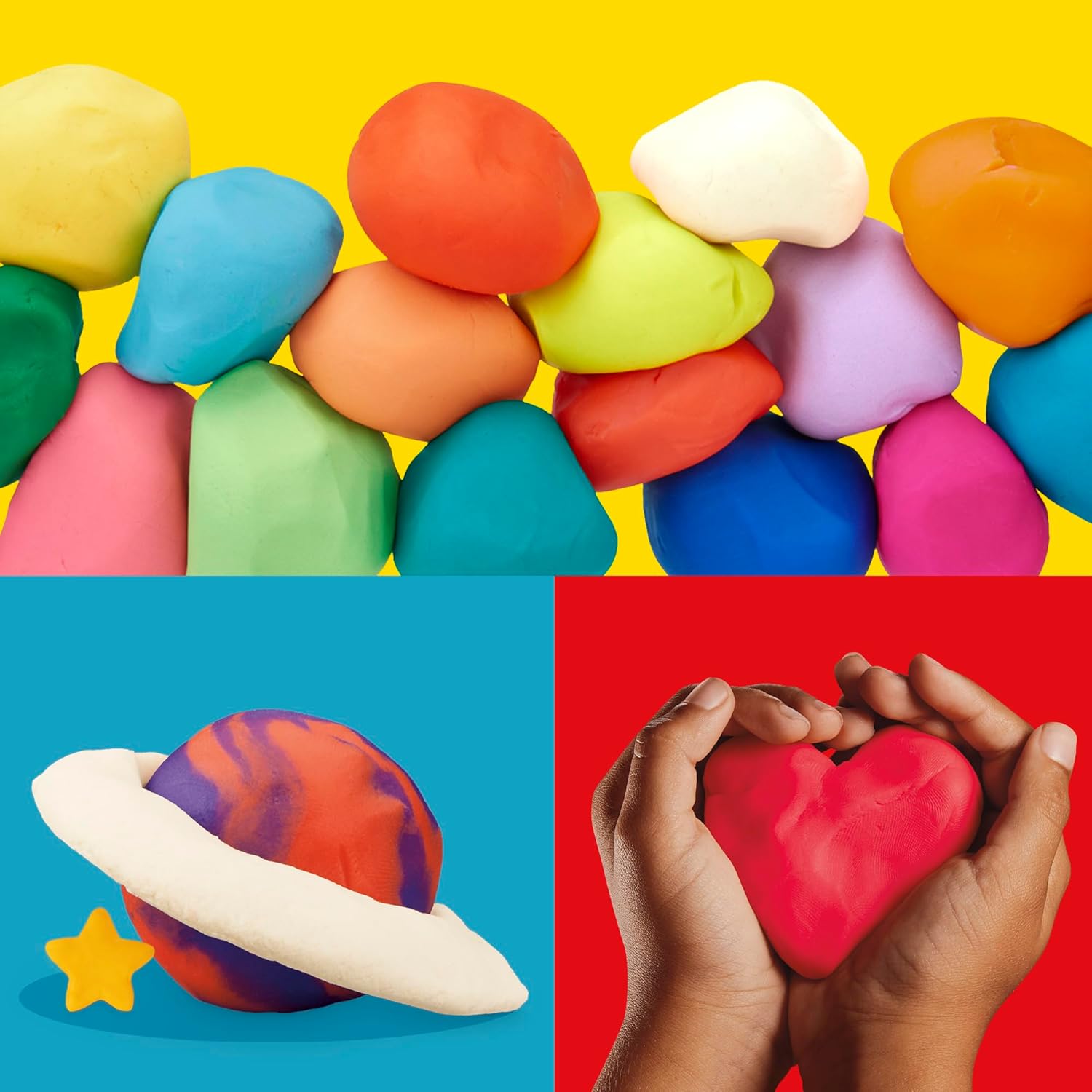 Play-Doh Jewel Colors Bulk 12-Pack of 4-Ounce Cans, Holiday Stocking Stuffers, Prizes & Party Favors, Kids Arts & Crafts, Preschool Toys, Ages 2+ (Amazon Exclusive)