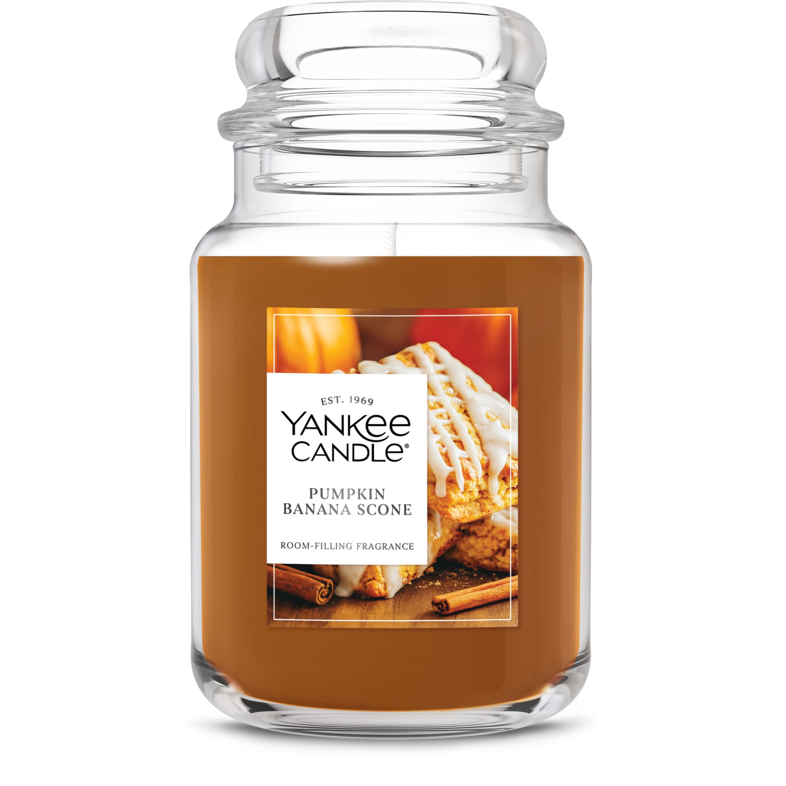 Yankee Candle Autumn Wreath, Fall Scented Candle, 22oz Large Jar with up to 150 Hour Burn Time