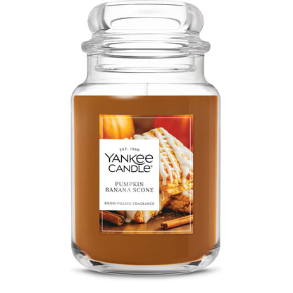 Yankee Candle Autumn Wreath, Fall Scented Candle, 22oz Large Jar with up to 150 Hour Burn Time