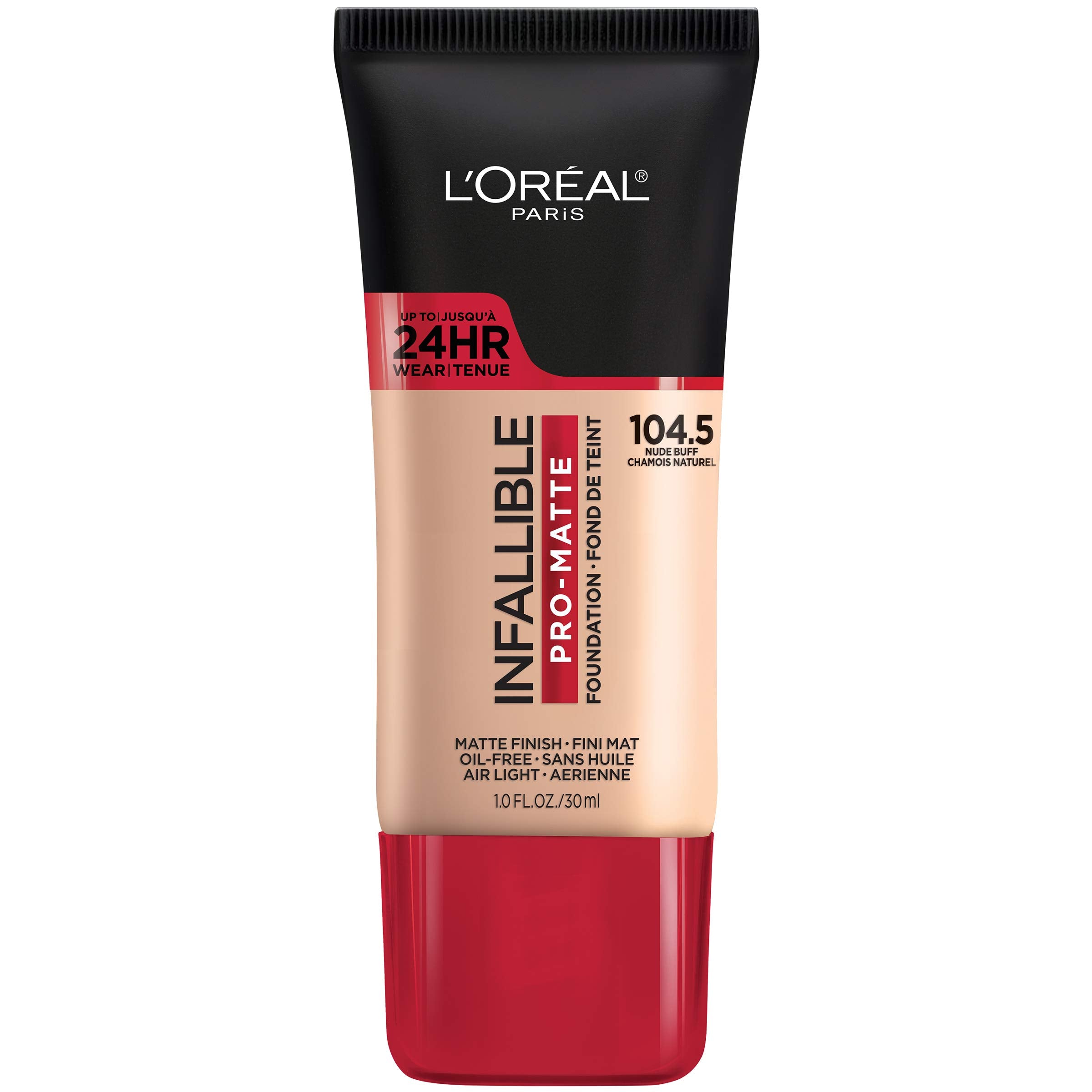 L'Oreal Paris Makeup Infallible Pro-Matte Liquid Longwear Foundation, 105 Natural Beige, 1 fl; oz.