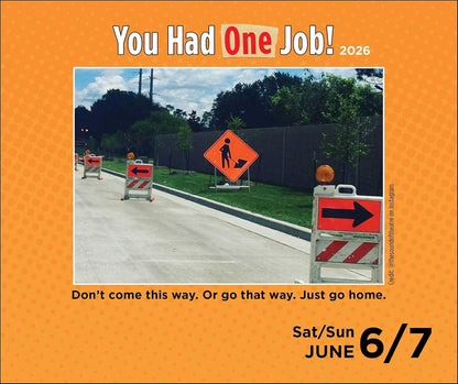 You Had One Job 2026 Day-to-Day Calendar