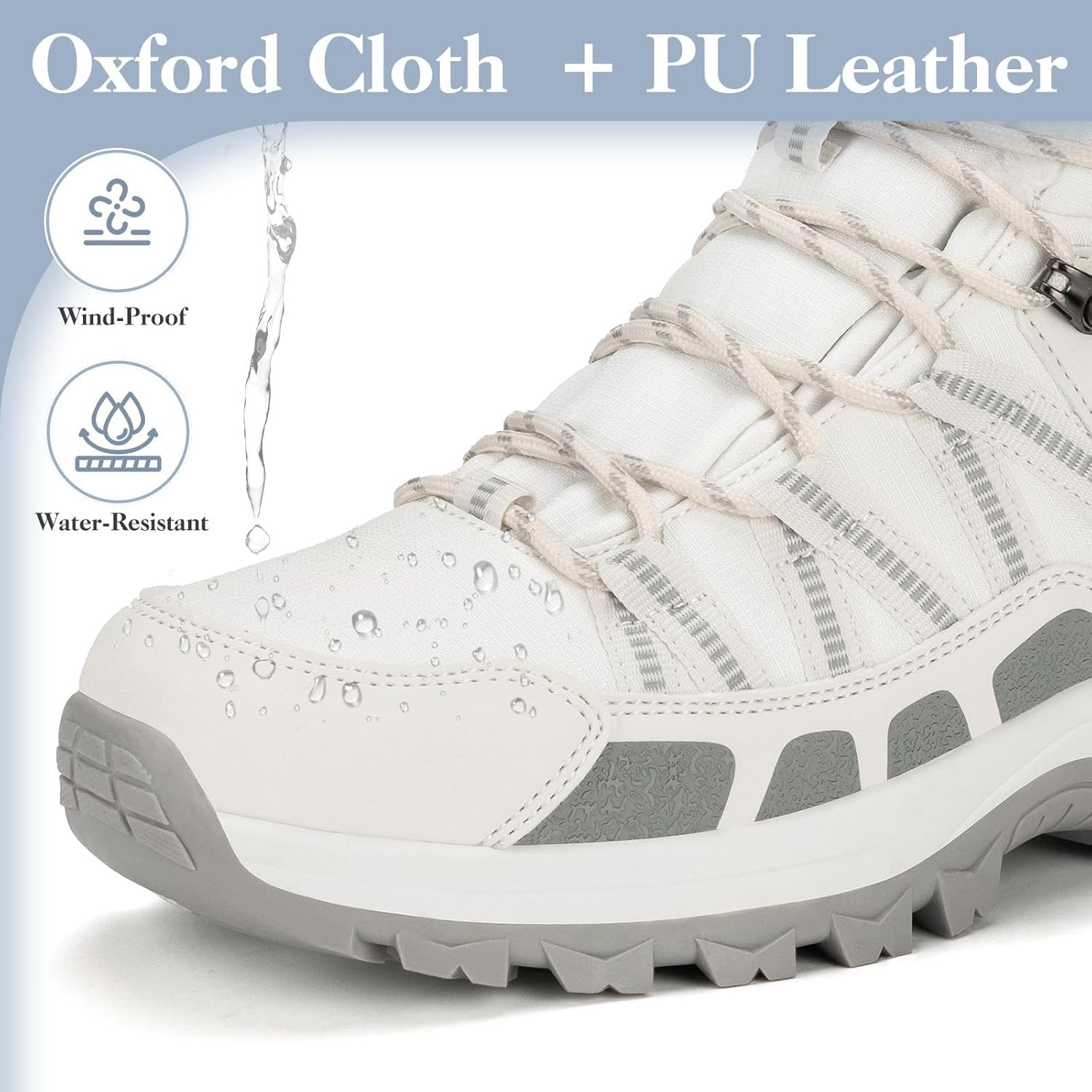 Mishansha Women's Winter Snow Boots Waterproof Warm Fur Lined Ankle Hiking Boot Non-Slip Outdoor Cold Weather Shoes