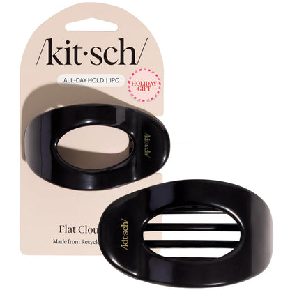 Kitsch Medium Flat Claw Clips for Women - Stylish Flat Hair Clips, Strong Hold for Thick & Fine Hair | Non-Slip for Secure, Comfortable All-Day Wear | Ideal Gifts for Women - Tortoise Design