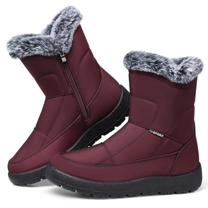 SHIBEVER Women's Snow Boots Winter: Waterproof Fur Lined Anti-Slip Ankle Booties Outdoor Comfortable Warm Women Snow Boot