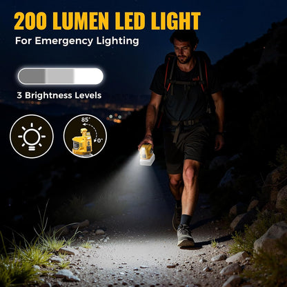 Real 200W Power Inverter Compatible With Dewalt, DC 20V to AC 110-120V Battery Inverter, LIVOWALNY Portable Power Station Generator, Charger Adapter Battery Powered with 2 USB & 1 Type-C & 1 AC Outlet