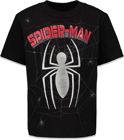 Marvel Spider-Man 4 Pack Pullover T-Shirts Toddler to Big Kid
