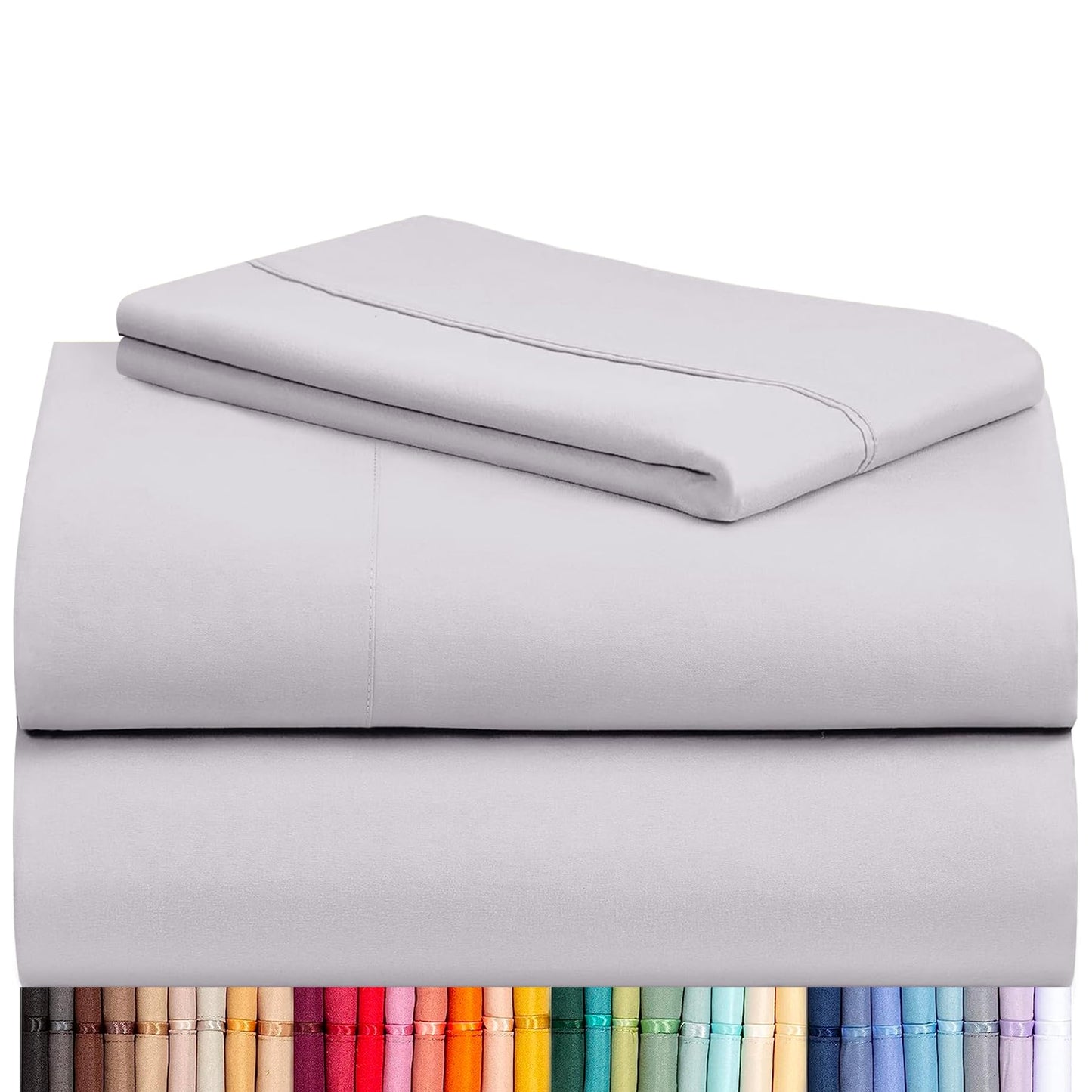 LuxClub 4 PC Queen Sheet Set, Breathable Luxury Bed Sheets, Deep Pockets Wrinkle Free Cooling Sheets Machine Washable Hotel Bedding Silky Soft - Teal Queen