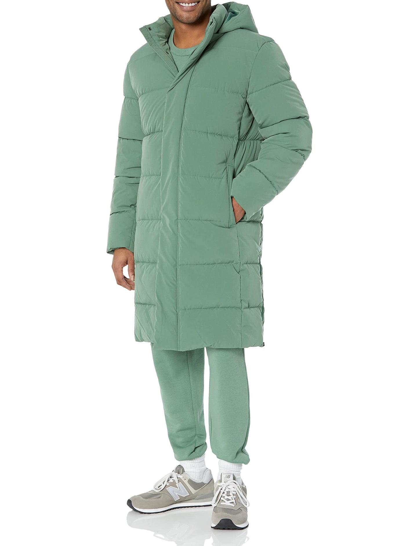 Mens Hooded Long Puffer Coat