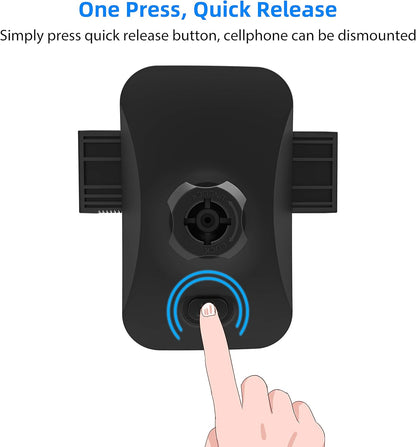 Amazon Basics Universal Portable Smartphone Holder for Car, Easy to Install Air Vent Mount, Adjustable and Secure, Grey