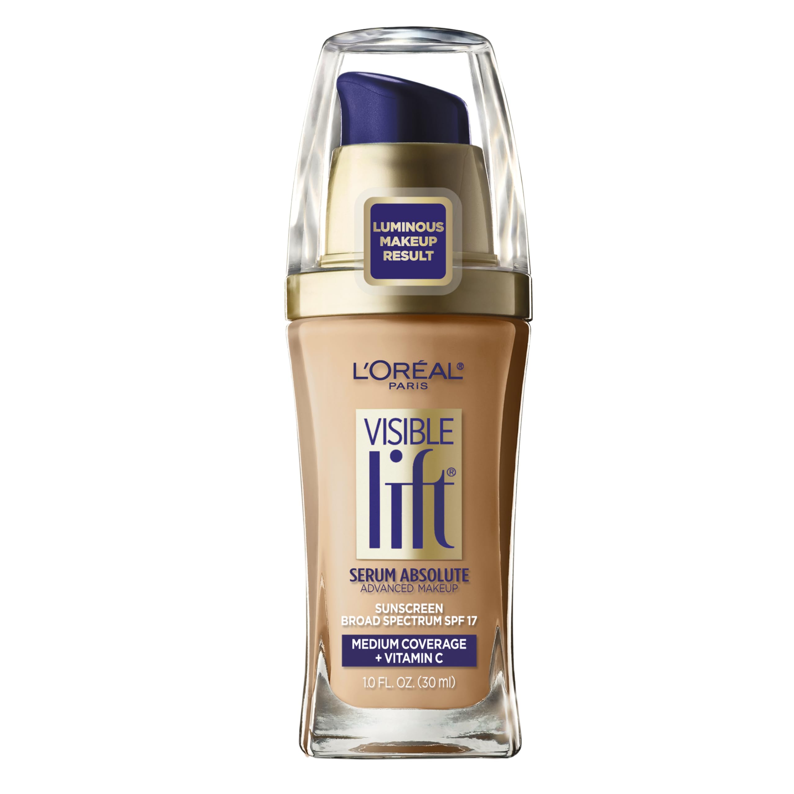 L'Oreal Paris Visible Lift Serum Absolute Foundation, Natural Beige, 1 Ounce