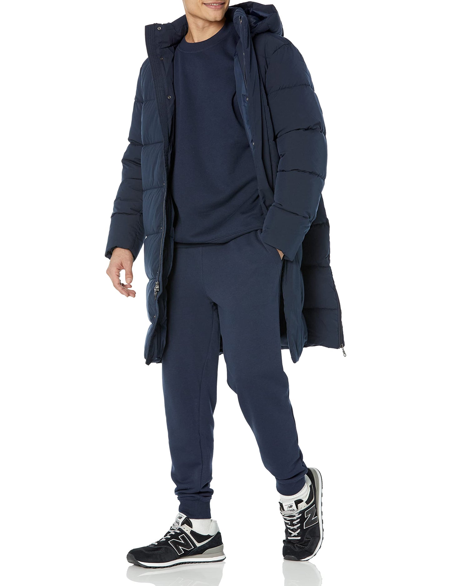 Mens Hooded Long Puffer Coat