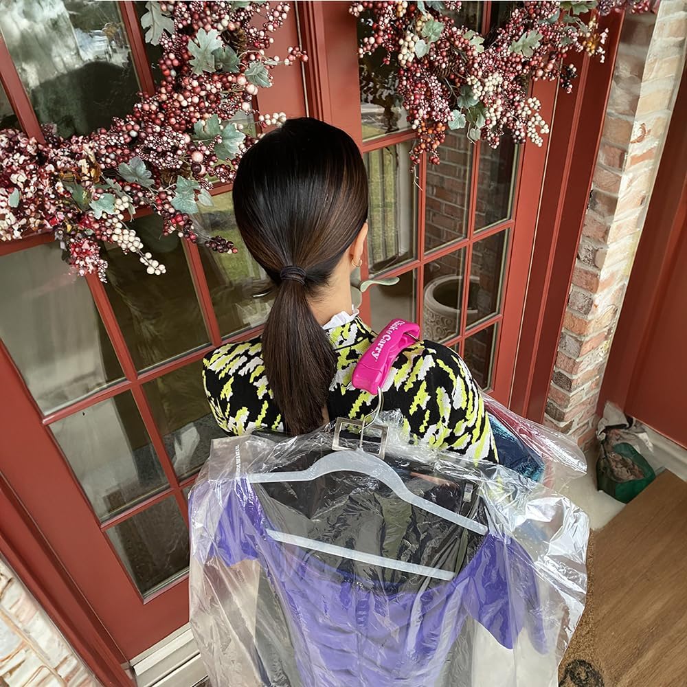 Click & Carry Grocery Bag Carrier with Soft Cushion Grip. Use as a Hands Free Grocery Bag Carrier, Plastic Bag Holder, Sports Gear Carrier & More. Click and Carry with Ease (Red, 1 Pack)
