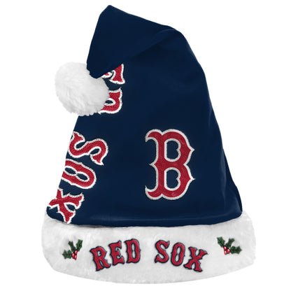 FOCO MLB Adult Official Primary Logo Wordmark Holiday Christmas Santa Hat