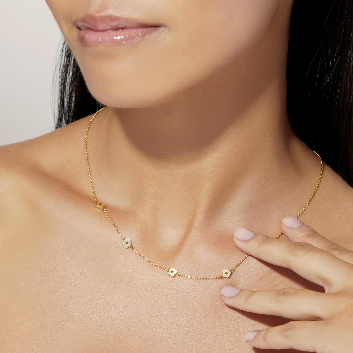 Ana Luisa Jewelry Gold Plated Chain Necklaces for Women - Assorted 14K Gold Plated Styles, Hypoallergenic Jewelry - Dainty Layering Trendy Styles with Herringbone & Paperclip Designs - Gifts for Women