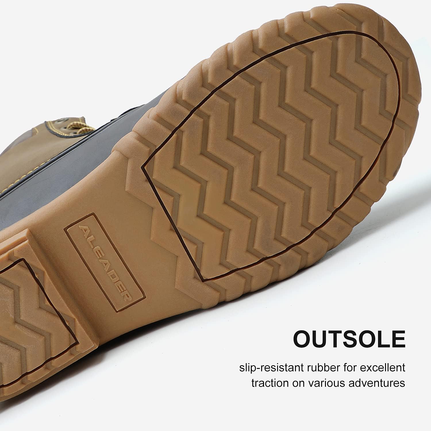 ALEADER Mens Duck Boot | Waterproof Shell | Fur Lined Insulated Winter Snow Boot