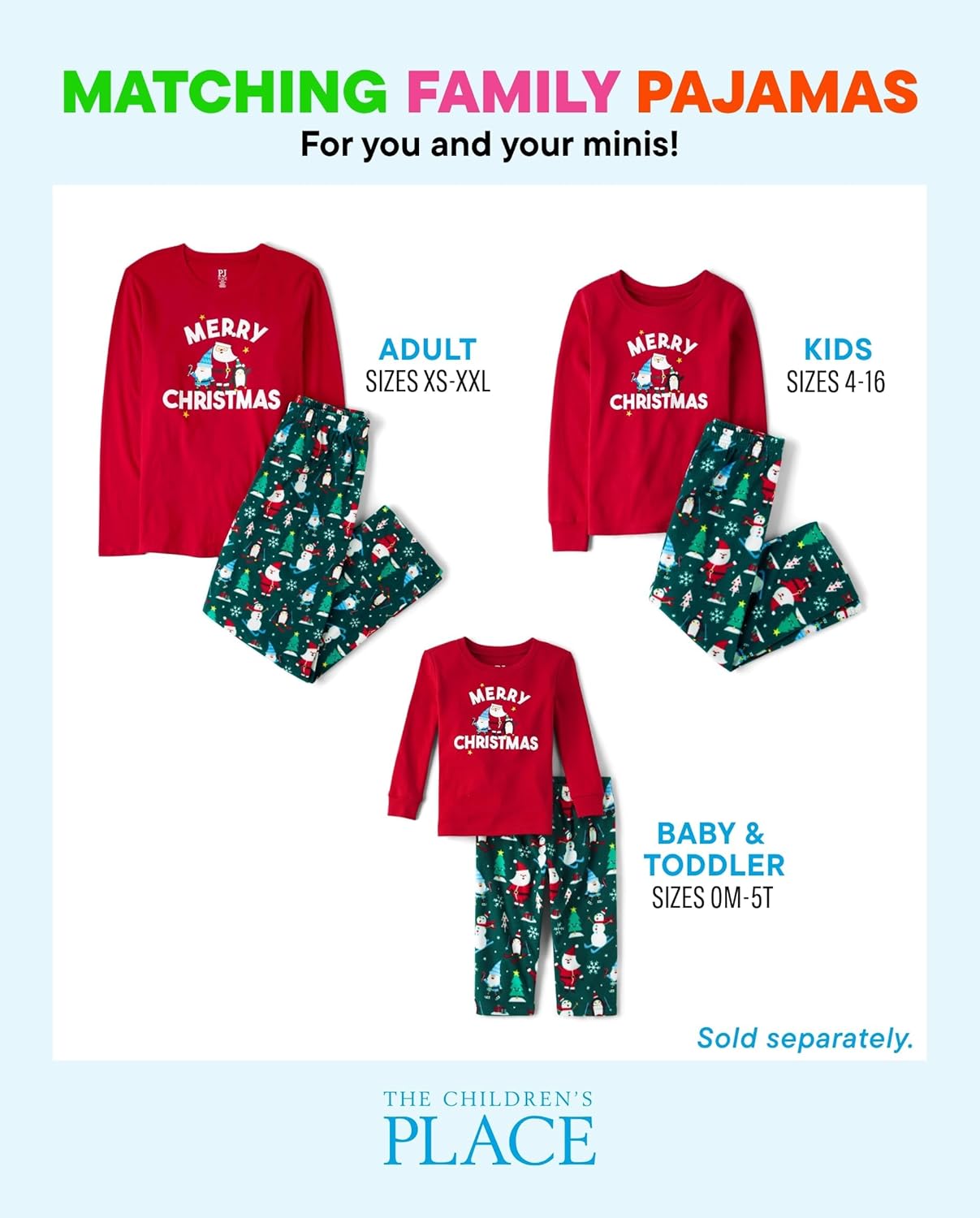 The Children's Place Baby and Family Matching Fleece Holiday Pajama Set