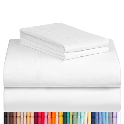 LuxClub 4 PC Queen Sheet Set, Breathable Luxury Bed Sheets, Deep Pockets Wrinkle Free Cooling Sheets Machine Washable Hotel Bedding Silky Soft - Teal Queen