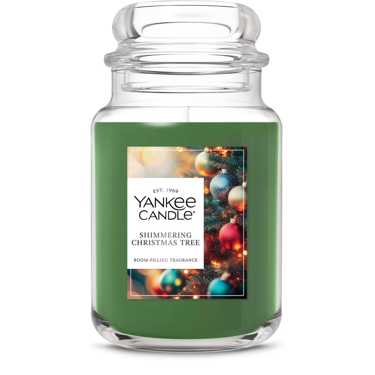 Yankee Candle Balsam & Cedar, Holiday Scented Candle, 22oz Large Jar with up to 150 Hour Burn Time, Giftable