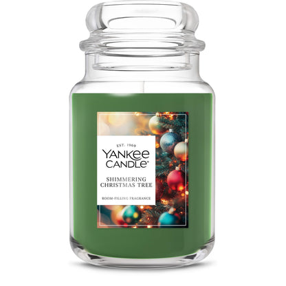 Yankee Candle Balsam & Cedar, Holiday Scented Candle, 22oz Large Jar with up to 150 Hour Burn Time, Giftable