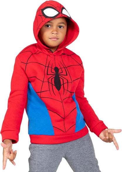 Marvel Avengers Spiderman Boys Fleece Cosplay Pullover Hoodie Toddler to Big Kid