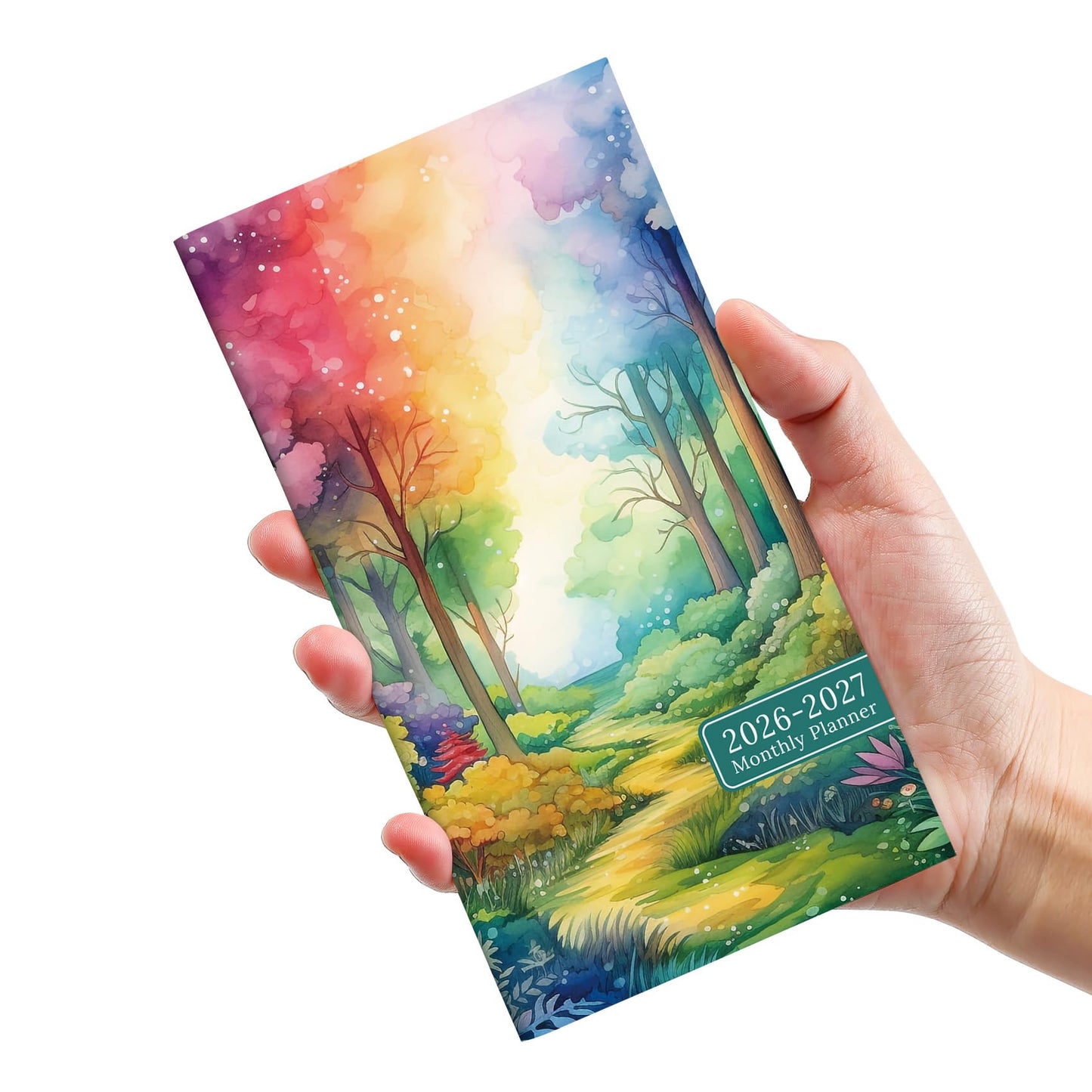 Pocket Calendar 2026-2027 for Purse, Two Year Monthly Planner Pocket Size, Jan 2026 to Dec 2027 Monthly Planner Small Size (6.5" x 3.5") - Wildflowers